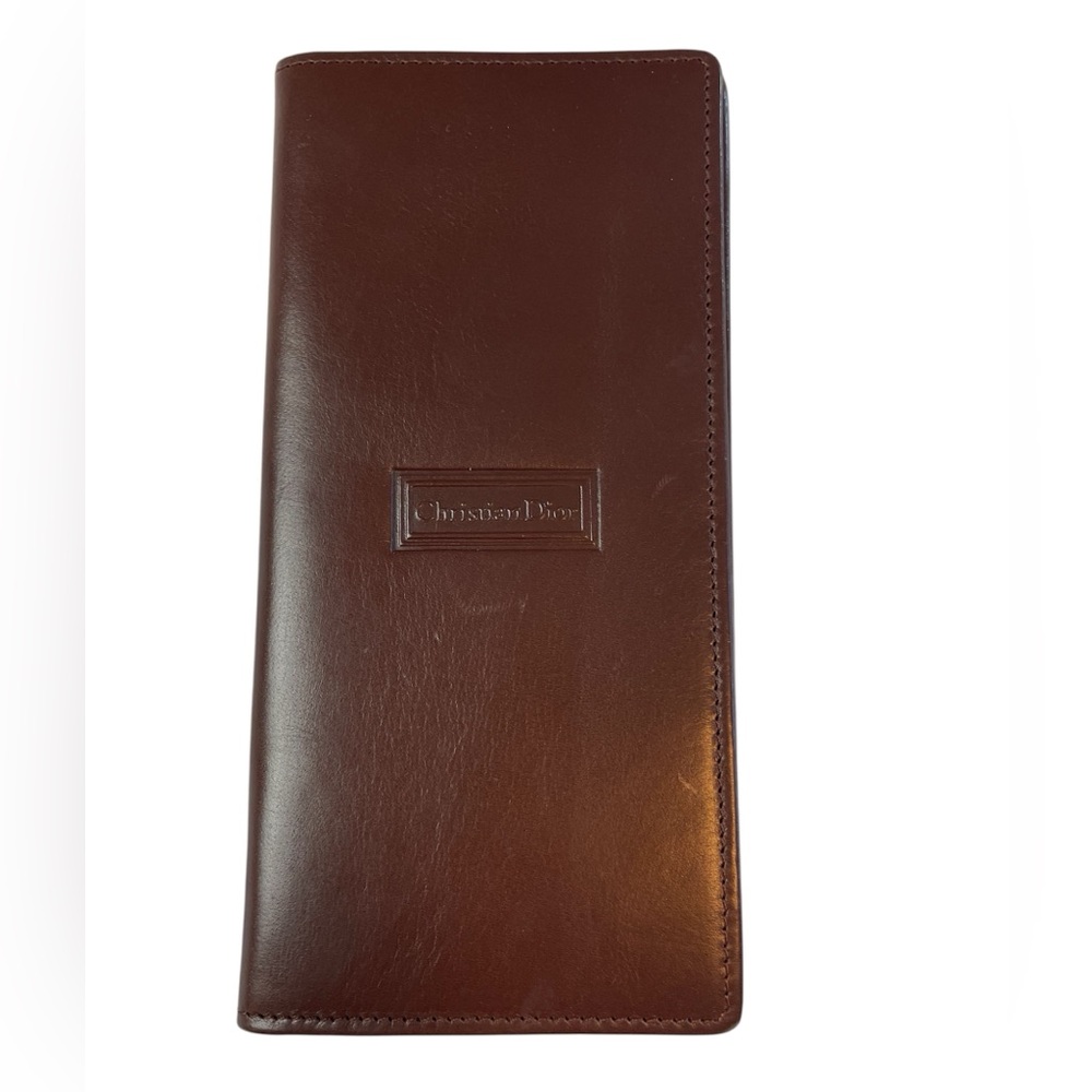 Christian Dior Brown Leather Bifold Wallet
